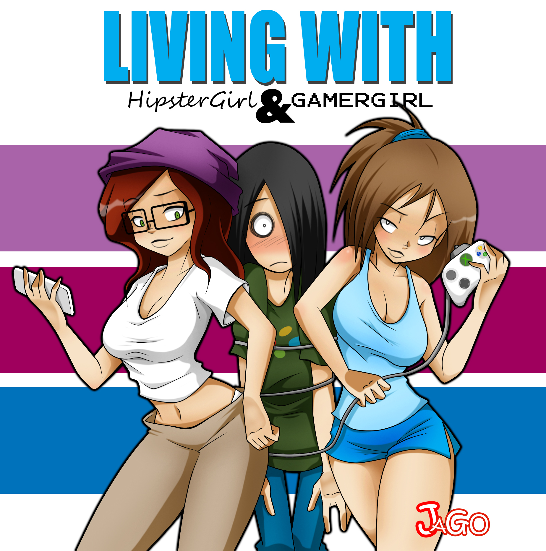 Living with Hipstergirl and Gamergirl by JagoDibuja on 
